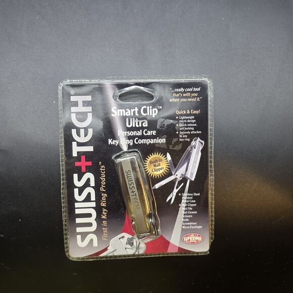 Swiss Tech Smart Clip Personal Care Key Ring Companion 7-in-1 Multi Tool NIP - Picture 1 of 9